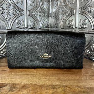 Coach Black Leather Wallet Clutch - image 1